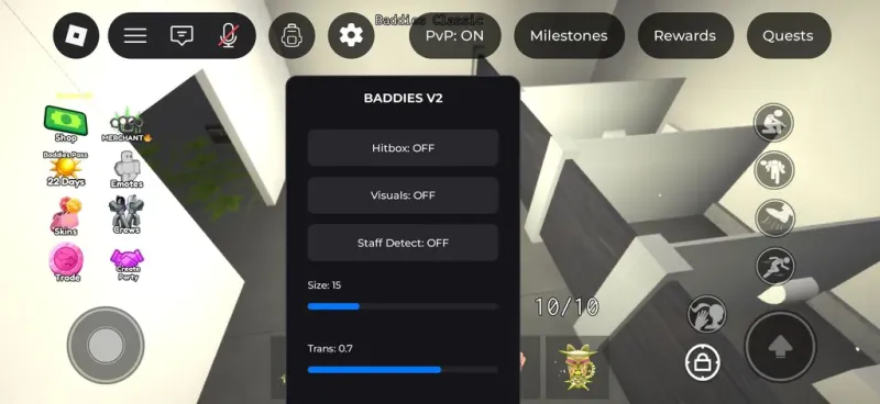Baddies Hitbox Extender Script – Keyless, Hitbox, Visuals, Transparency