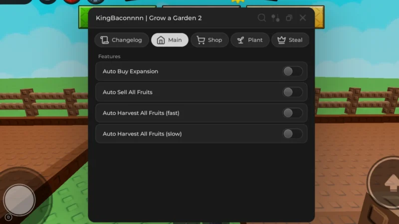 Grow a Garden 2 KingBaconnnn Script – Keyless, Auto Sell, Auto Harvest, Auto Buy