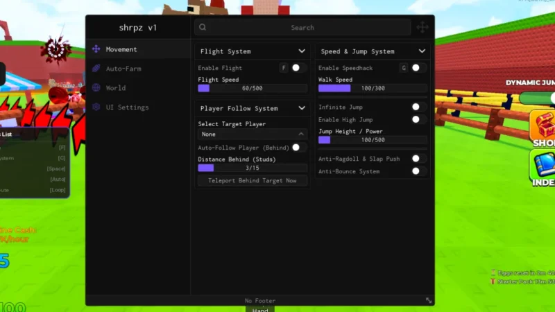 Jump for Animals Shrpz v1 Script – Keyless, Auto Farm, Flight System, Auto Follow