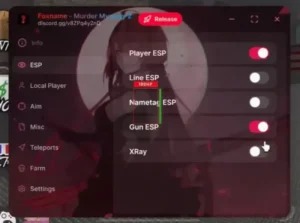 Murder Mystery 2 Foxname Hub Script – Keyless, Auto Farm, Aimbot, ESP