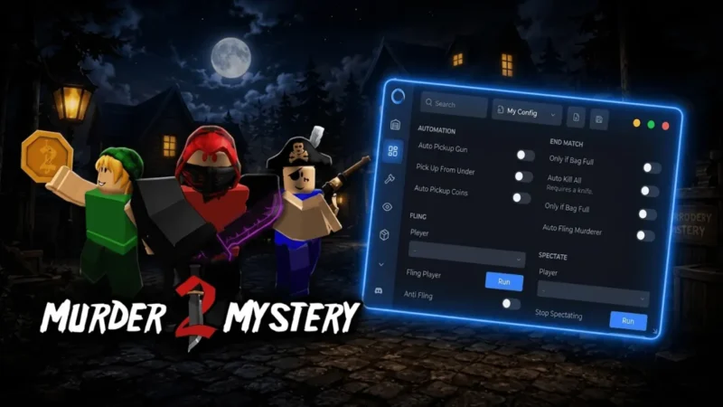 Murder Mystery 2 Overflow Hub Script – Keyless, Auto Farm, ESP, Auto Win