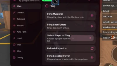 Murder Mystery 2 Waguri Hub Script – No Key, Auto Shoot, Silent Aim, Godmode