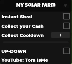 My Solar Farm ToraIsMe Script – Keyless, Instant Steal, Auto Collect Cash
