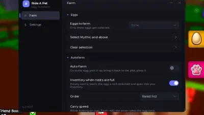 Ride A Pet Egg Autofarm Script – Keyless, Auto Farm, Mythic Selection, Carry Speed