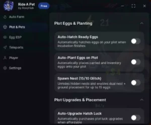 Ride A Pet Script – Keyless, Auto Farm, Egg ESP, Teleports