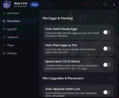 Ride A Pet Script – Keyless, Auto Farm, Egg ESP, Teleports