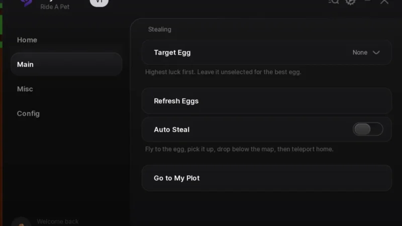 Ride a Pet BlyxoHub Script – Keyless, Auto Steal Eggs, Egg ESP, Instant Return