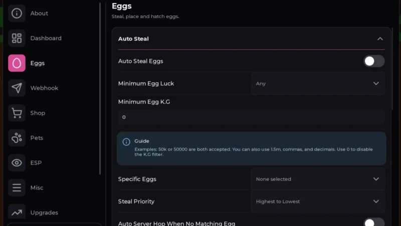 Ride A Pet Serenity Hub Script – Keyless, Auto Steal Eggs, Auto Feed Pets, Egg ESP