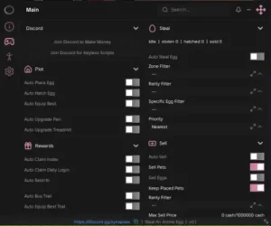 Steal An Anime Egg Ouroboros Hub Script – Keyless, Auto Hatch, Auto Upgrade, Auto Rebirth