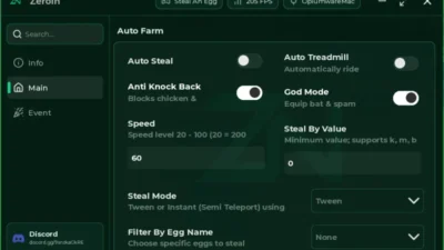 Steal An Egg Zeroin Hub Script – Keyless, Auto Steal, Instant Steal, Auto Hatch