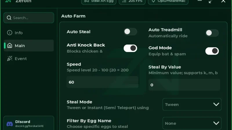 Steal An Egg Zeroin Hub Script – Keyless, Auto Steal, Instant Steal, Auto Hatch