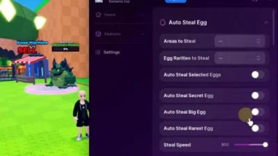 Steal An Egg FoxName Hub Script – No Key, God Mode, Auto Steal, Egg Targeting