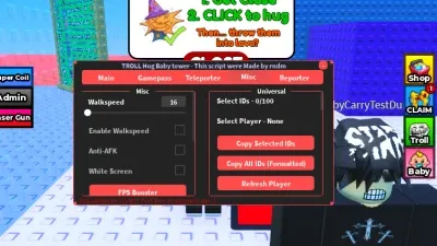 TROLL Hug Baby Tower RNDM Script – Keyless, God Mode, Fly, Noclip