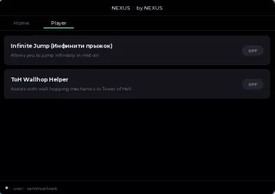 Tower of Hell Nexus Hub Script – Keyless, Infinite Jump, Wallhop Helper