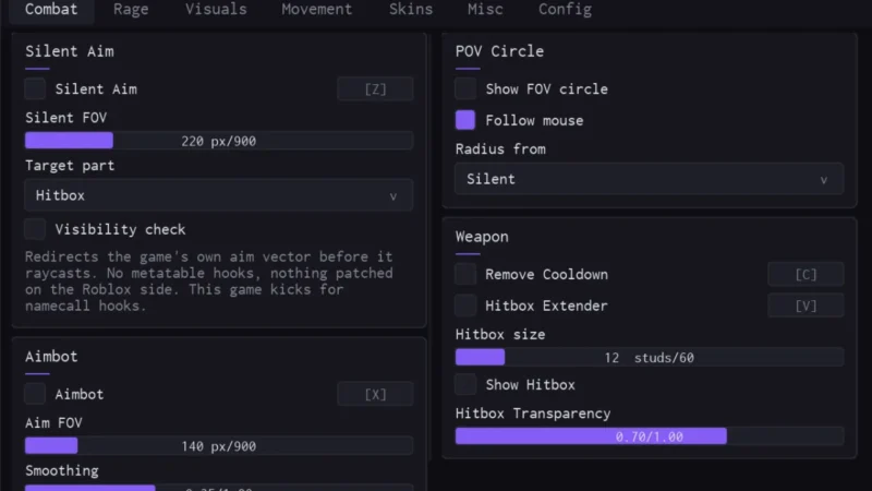 Weapon Duels Chronix Hub Script – Keyless, Aimbot, Hitbox, Auto Kill
