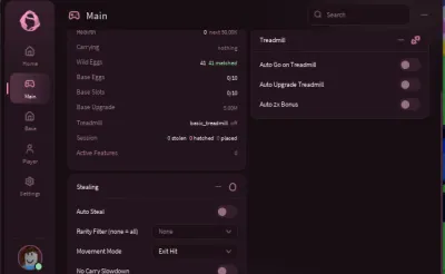 Dont Wake Up for Eggs Script Keyless Auto Treadmill, Auto Steal & Rarity Filter