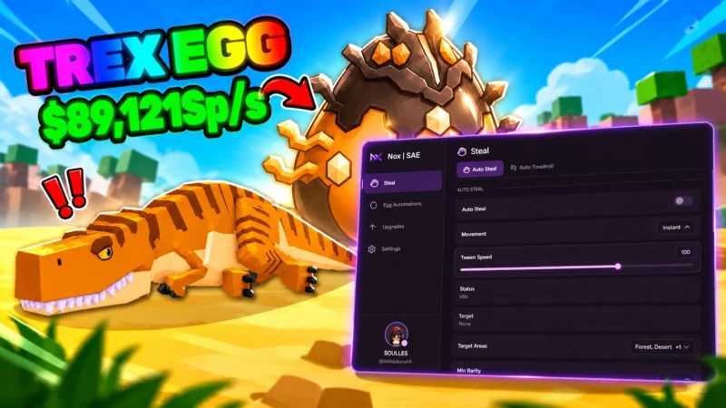 Steal An Egg Script – Sena v6.2, Keyless, Auto Steal, Egg ESP & Pet Selling