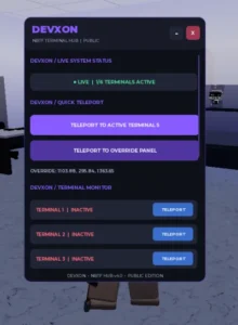 NBTF Terminal Hub v4.0 – Keyless, Terminal Teleports & Live Monitoring