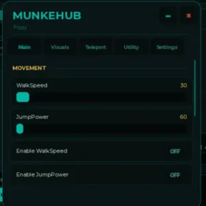 Piggy Script MunkeHub Keyless ESP, Infinite Jump, WalkSpeed & Noclip