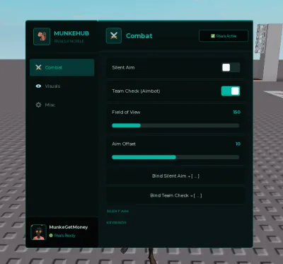 Rivals Script MunkeHub Silent Aim, ESP, Aim Assist & More