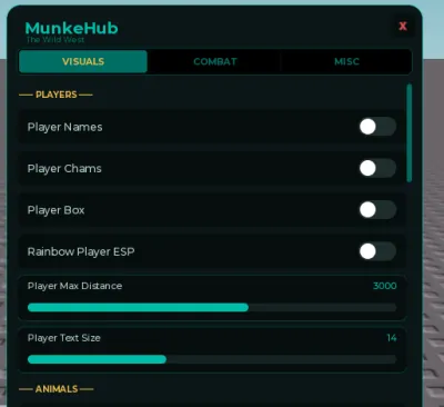 The Wild West Script MunkeHub Keyless Combat, Aimbot & ESP